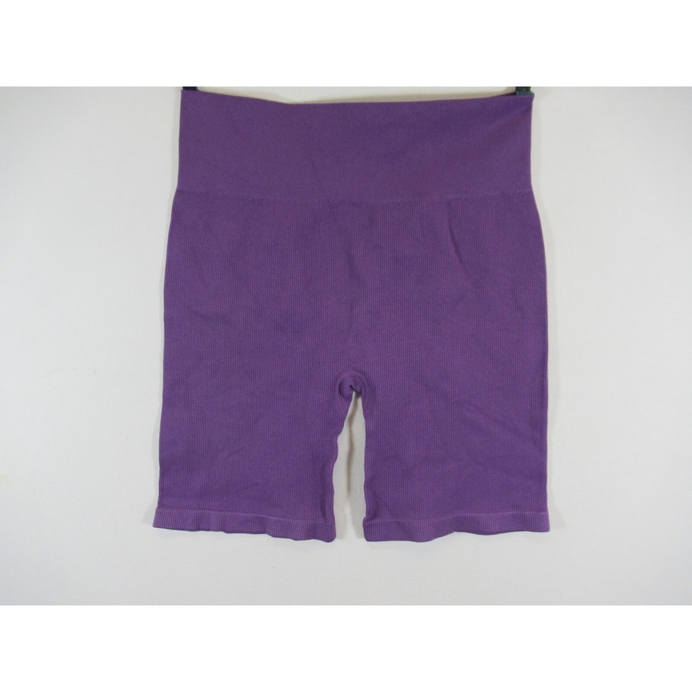 NEW Gilly Hicks Ribbed Biker Shorts Women Small Purple 5" Inseam